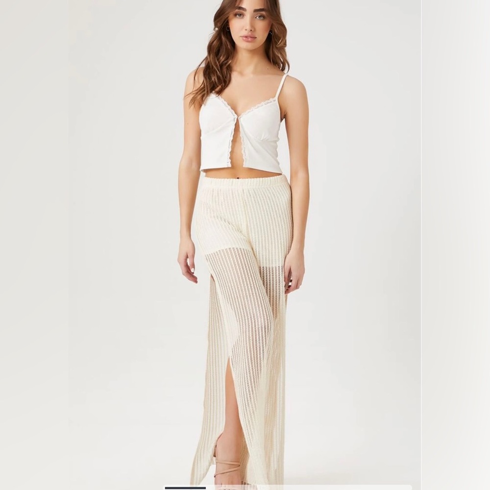 MOVING SALE!! $8!!Crochet Slit Pants